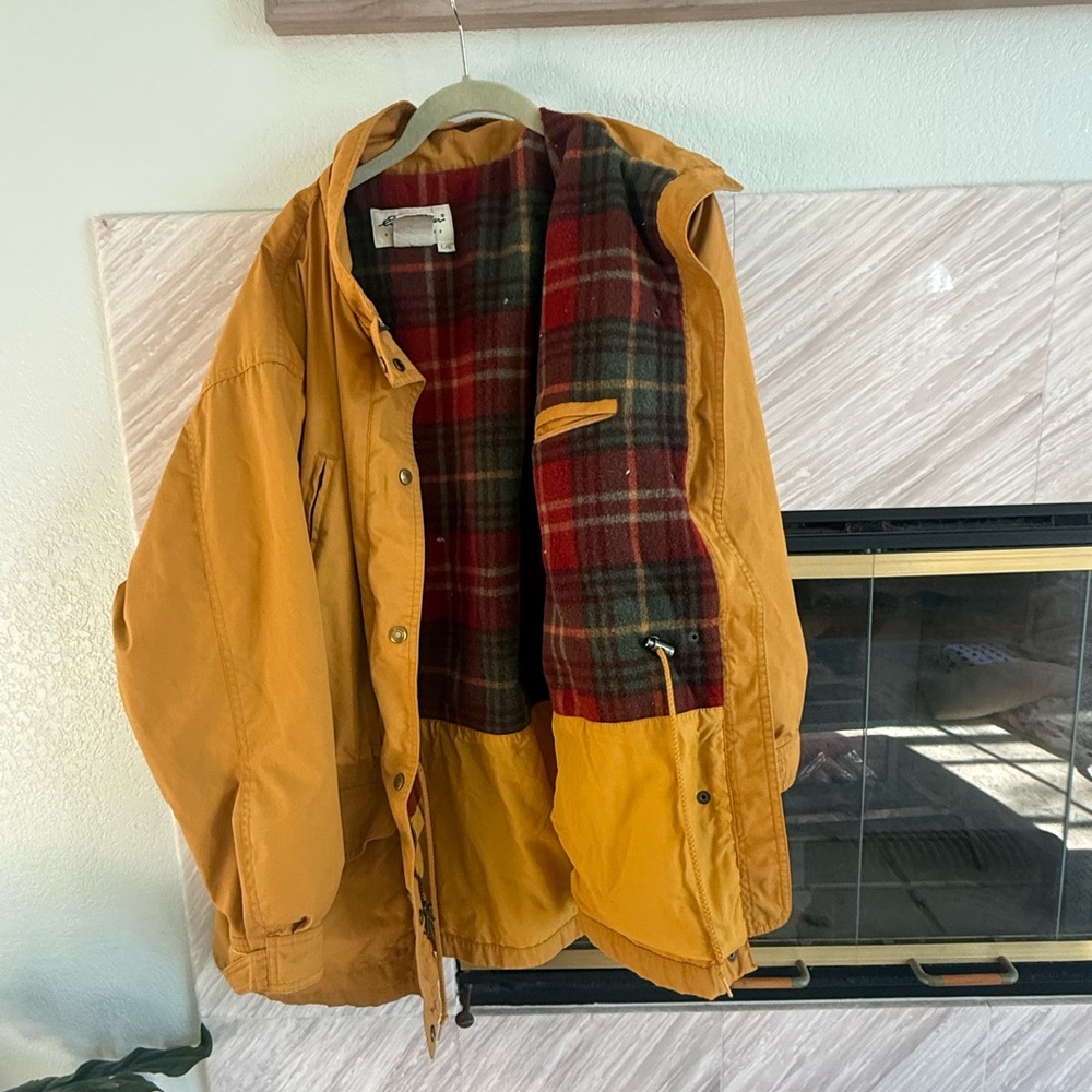 Eddie Bauer vintage fisherman, core Red Plaid Jacket
